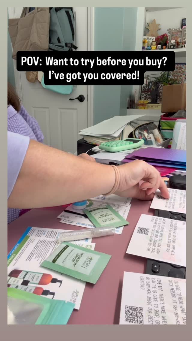 Packing up some happy mail today —- full of my favorite Jordan Essentials samples! 🧴💚

Want to see what all the buzz is about?  Comment SAMPLE below or message me to snag yours!