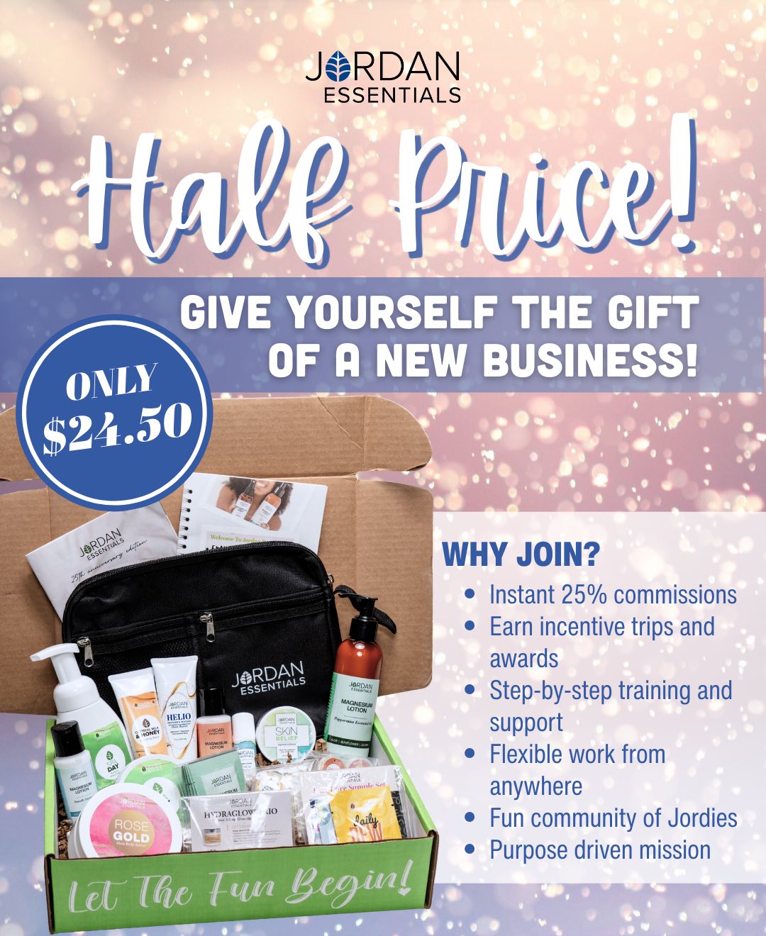 You know what I’m extra grateful for this season? ❤️
The freedom my Jordan Essentials business gives me.

Because of this little businss of mine, I can pack up and travel whenever I want — family trips, weekend getaways, spontaneous adventures… all without asking for time off or missing out on life. 🌎✨

I work from my phone, share products I love, and get to help other women feel their best inside + out. And honestly? It’s been such a blessing for our family.

If you’ve ever wanted something flexible that fits around your schedule (not the other way around), December is the perfect time to jump in…

🎉 Enrollment is just $25 ALL MONTH!

If your heart is whispering “maybe…” this is your sign.

👇 Send me a message and I’ll walk you through what getting started looks like — simple, fun, and totally doable.