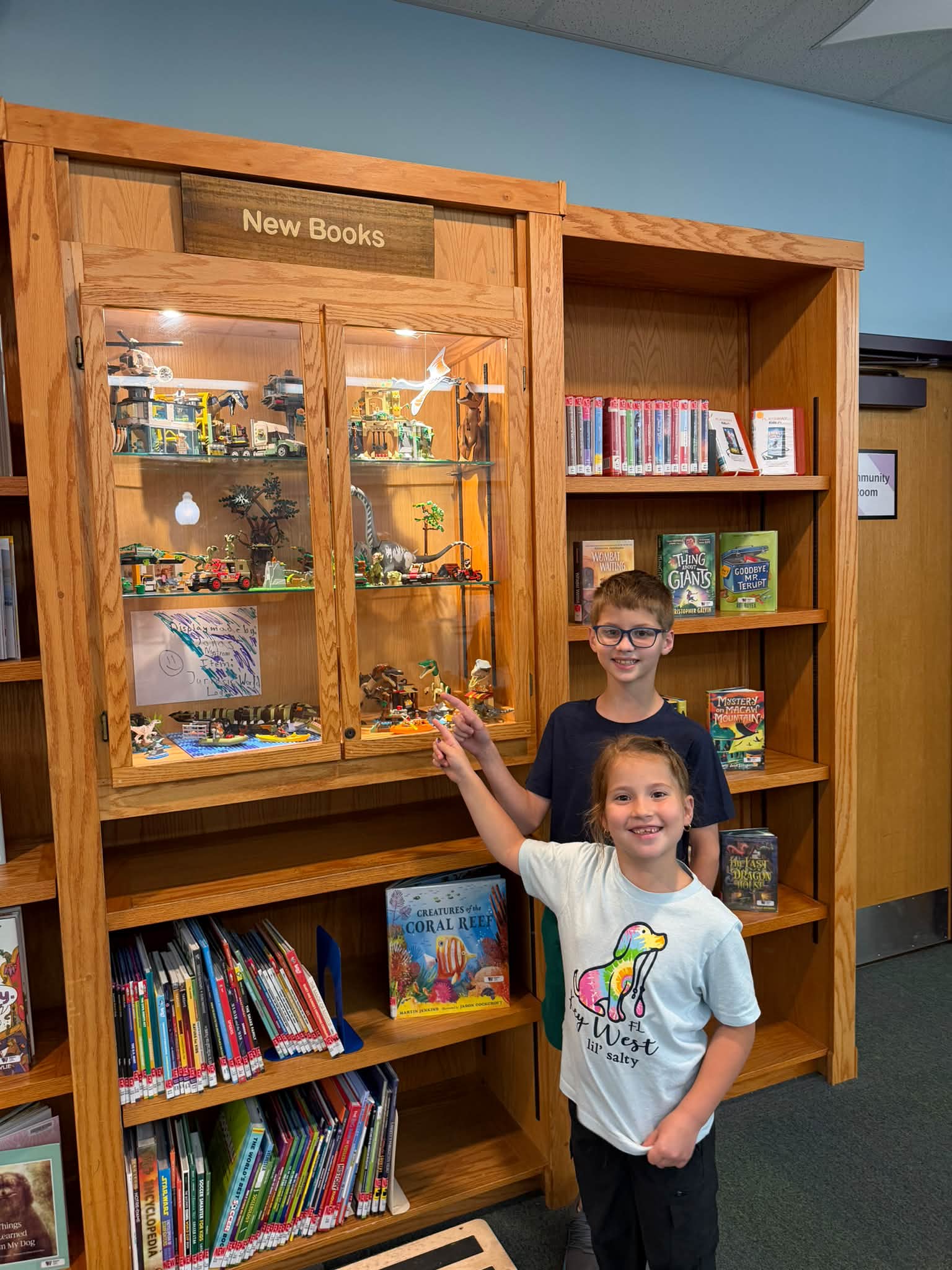 When your friend has LEGO on display at the library - you have to go check them out! 

Awesome job Jonas!