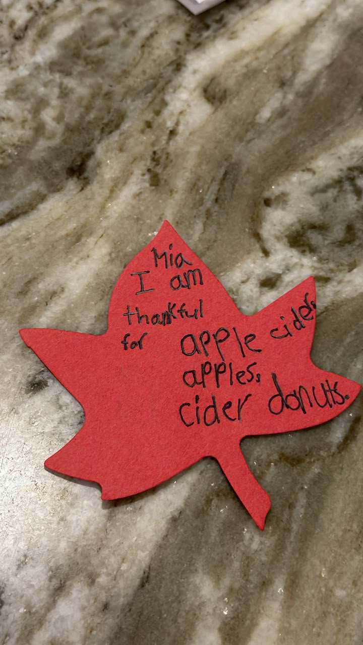 Clearly Mia is not upset about all of our trips to Schutts Apple Mill! 🍎